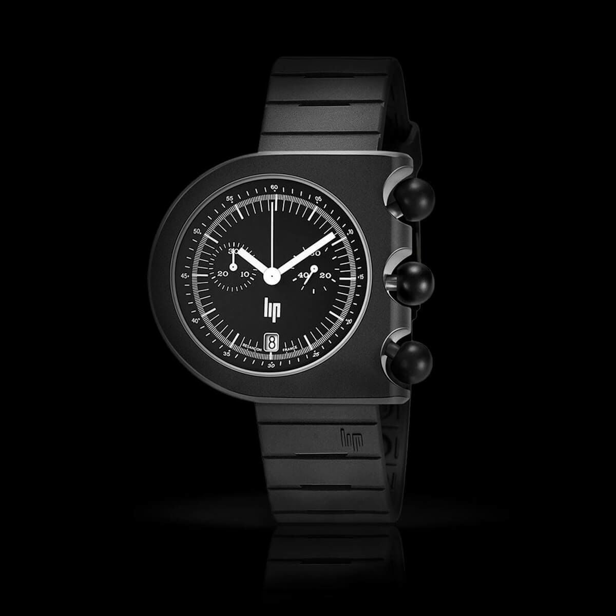 LIP / リップ マッハ 2000 クロノグラフ ブラック ラバーベルト メンズ