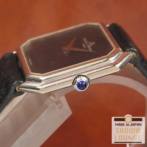 ボーム&メルシェ 18KWG 金無垢 1970年代頃の手巻き時計 黒文字盤 2針