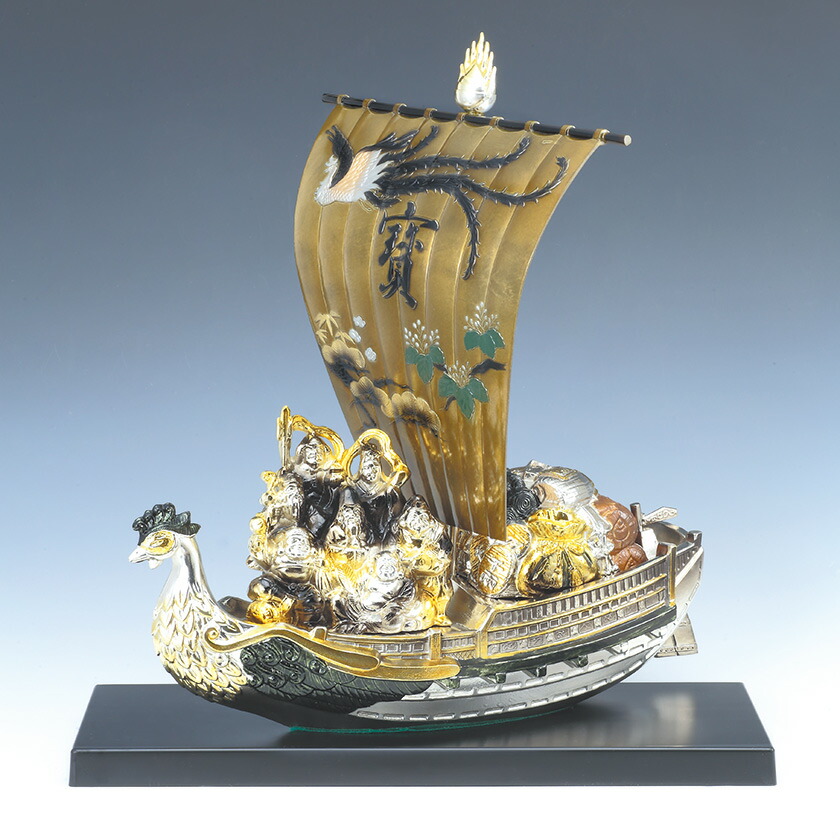 楽天市場】九谷焼 縁起置物 7号 七福神宝船 盛 飾り K8-1650 台・敷物