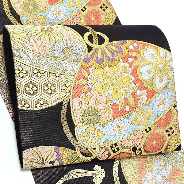 楽天市場】【Prices down2】未仕立て袋帯 「扇面に草花」 西陣織 螺鈿