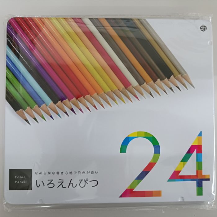 楽天市場】三菱鉛筆 色鉛筆 24色 No.880 セット 缶入り uni ユニ 880