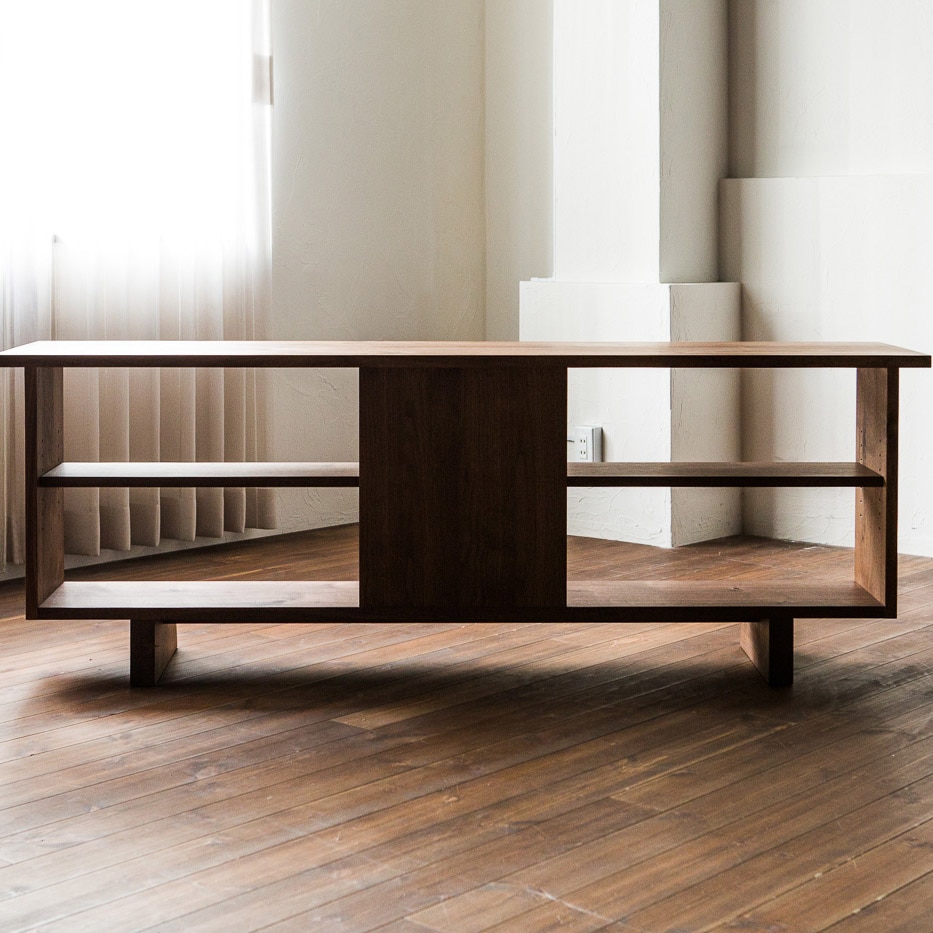 カラメッラ カウンターシェルフ (幅幅210㎝ 樹種ウォールナット