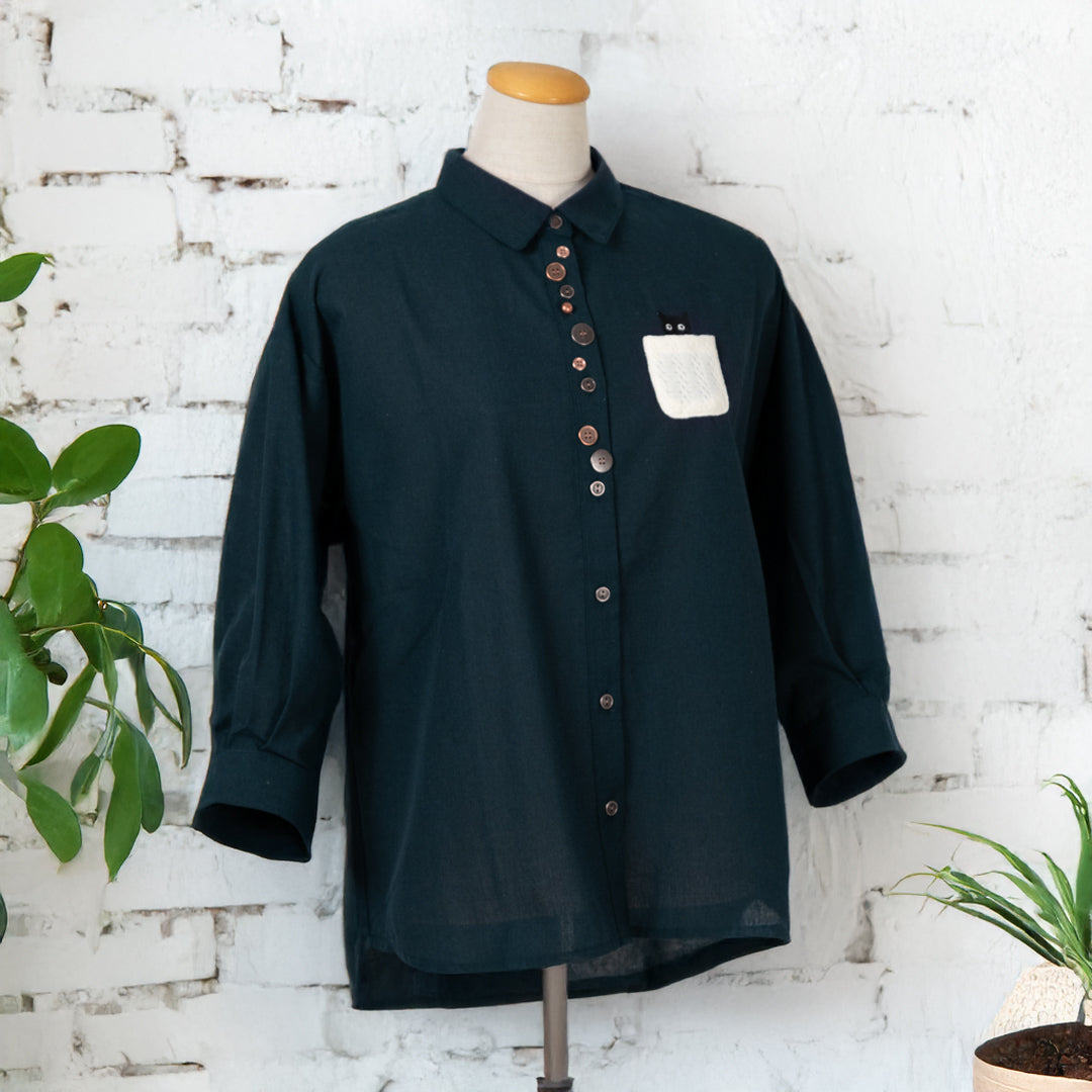 猫多ボタンブラウス – to blossom