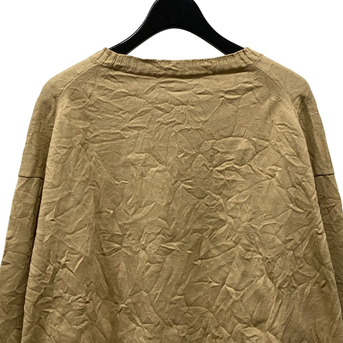 AURALEE(オーラリー) WRINKLED DRY COTTON KNIT P Oクルーネックニット