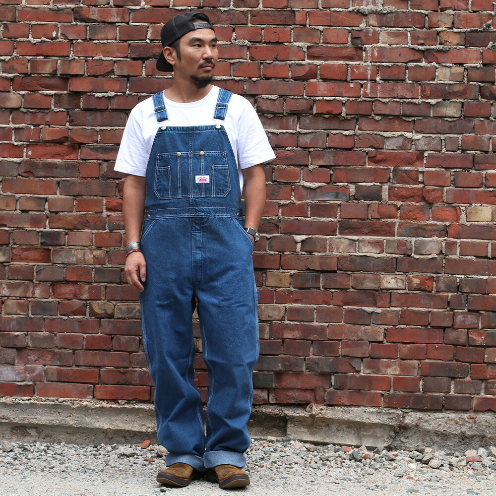 ROUND HOUSE（ラウンドハウス） ストーンウォッシュ オーバーオール