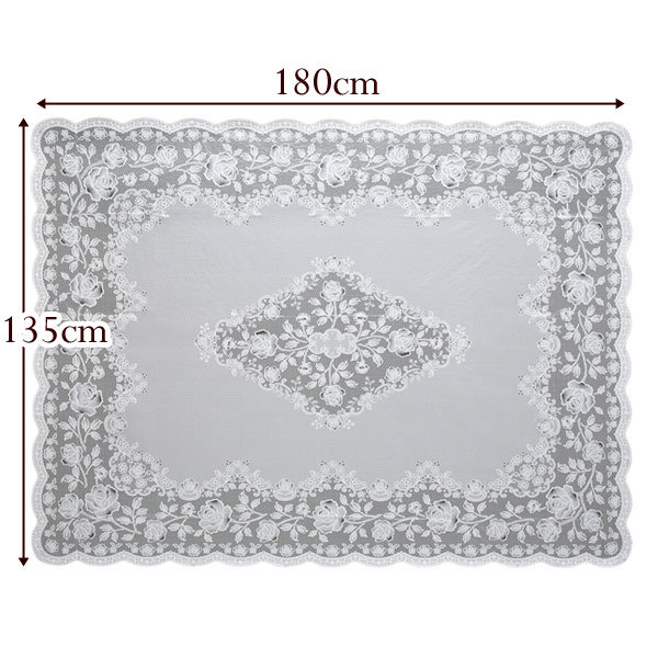 テーブルクロス ビニール 長方形 135×180cm 薔薇柄 キッチン おしゃれ