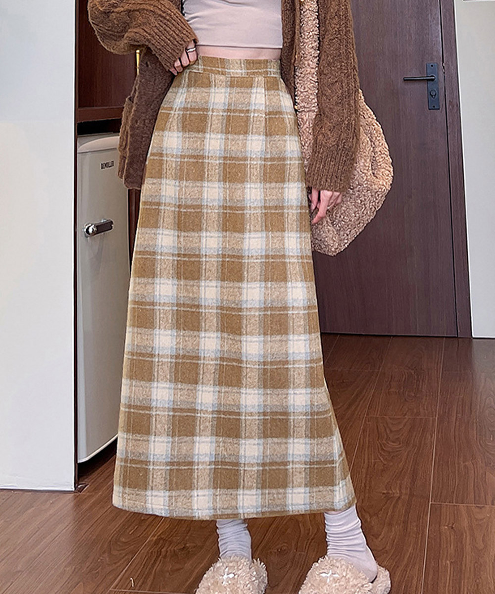 miniministore（ミニミニストア） チェック柄タイトスカート バック