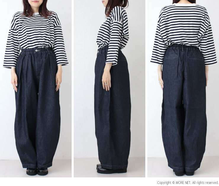 HARVESTY（ハーベスティ） サーカスパンツ デニム ワンウォッシュ