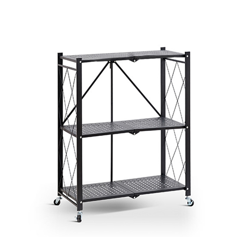 ラック 折りたたみ式 すぐに使える (本体完成品/キャスターを付ける