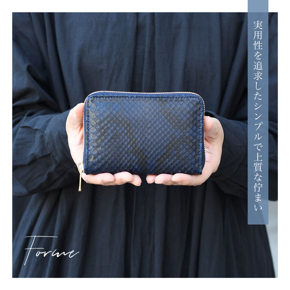 BAGGY PORT（バギーポート） 二つ折り財布 ラウンドファスナー 蛇革 本