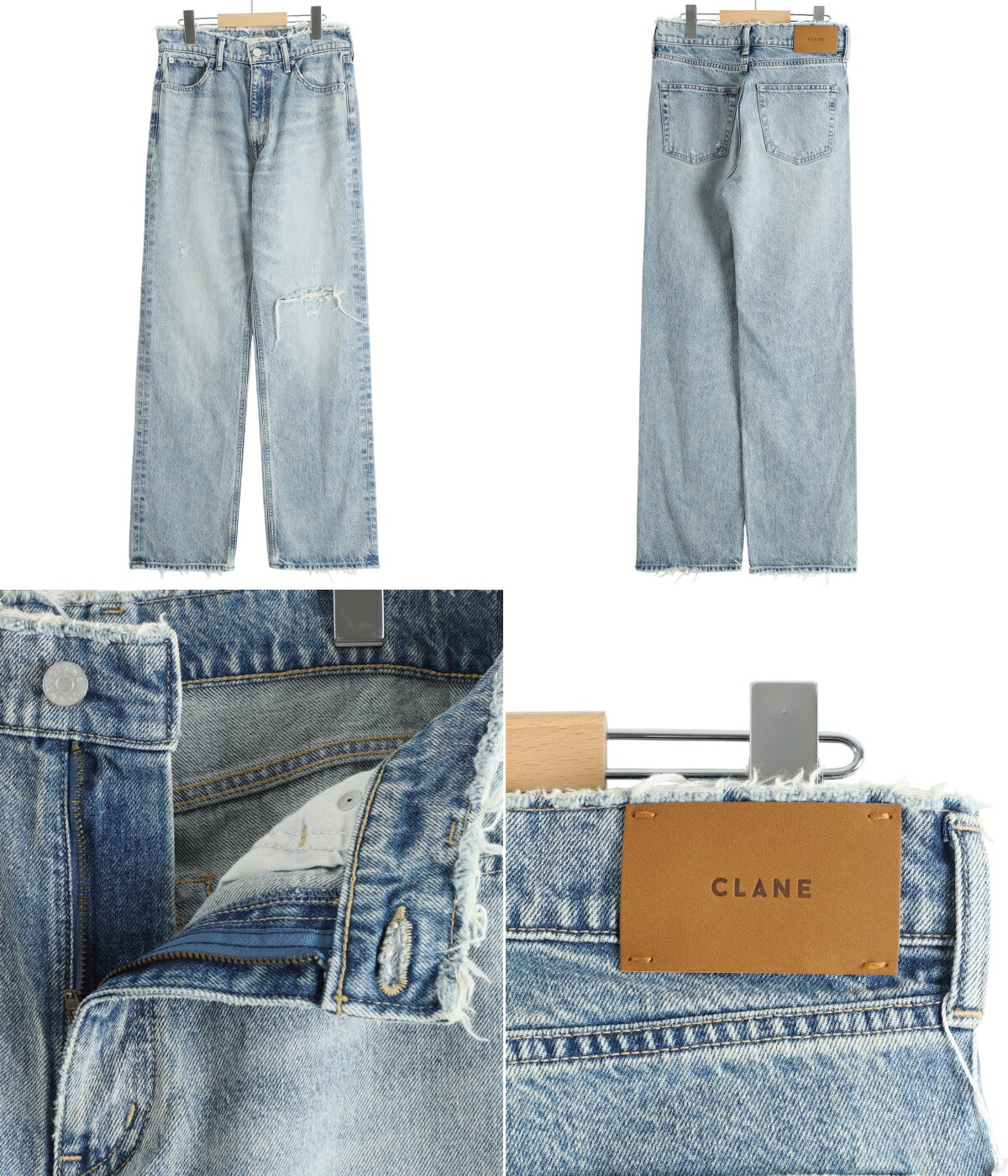 CLANE（クラネ） ： [レディース]CRASH DENIM PANTS ： 19111-7212