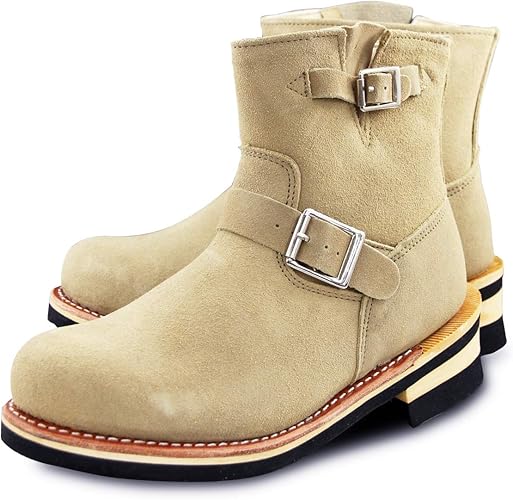 エンジニアブーツ スエード メンズ レディース ショート エンジニア 本