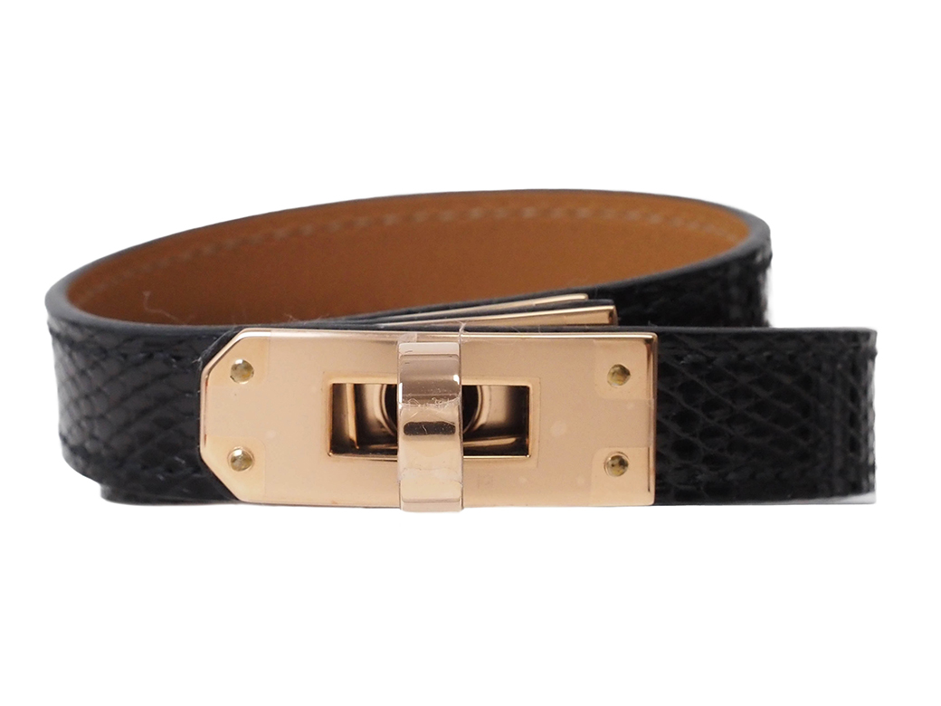 HERMES（エルメス） レザーブレスレット ケリー ドゥブルトゥール
