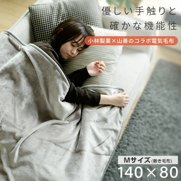 電気毛布 敷き毛布 フランネル Mサイズ 電気敷毛布 制菌 消臭 「寝る消