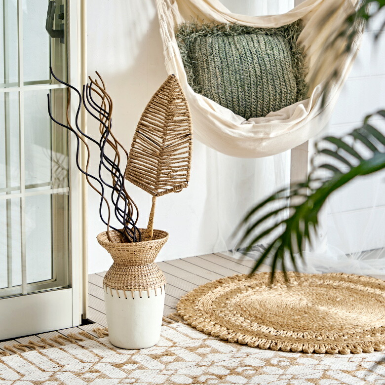 ELEMENTS リーフ オブジェ M 高さ 約 79cm 造花 葉 スティック