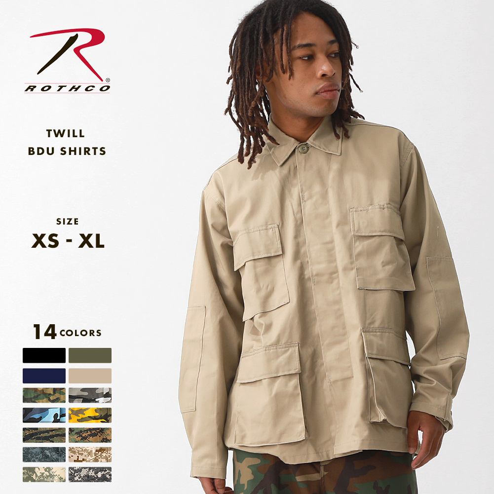 ROTHCO（ロスコ） シャツ メンズ 長袖 ミリタリーシャツ BDU シャツ