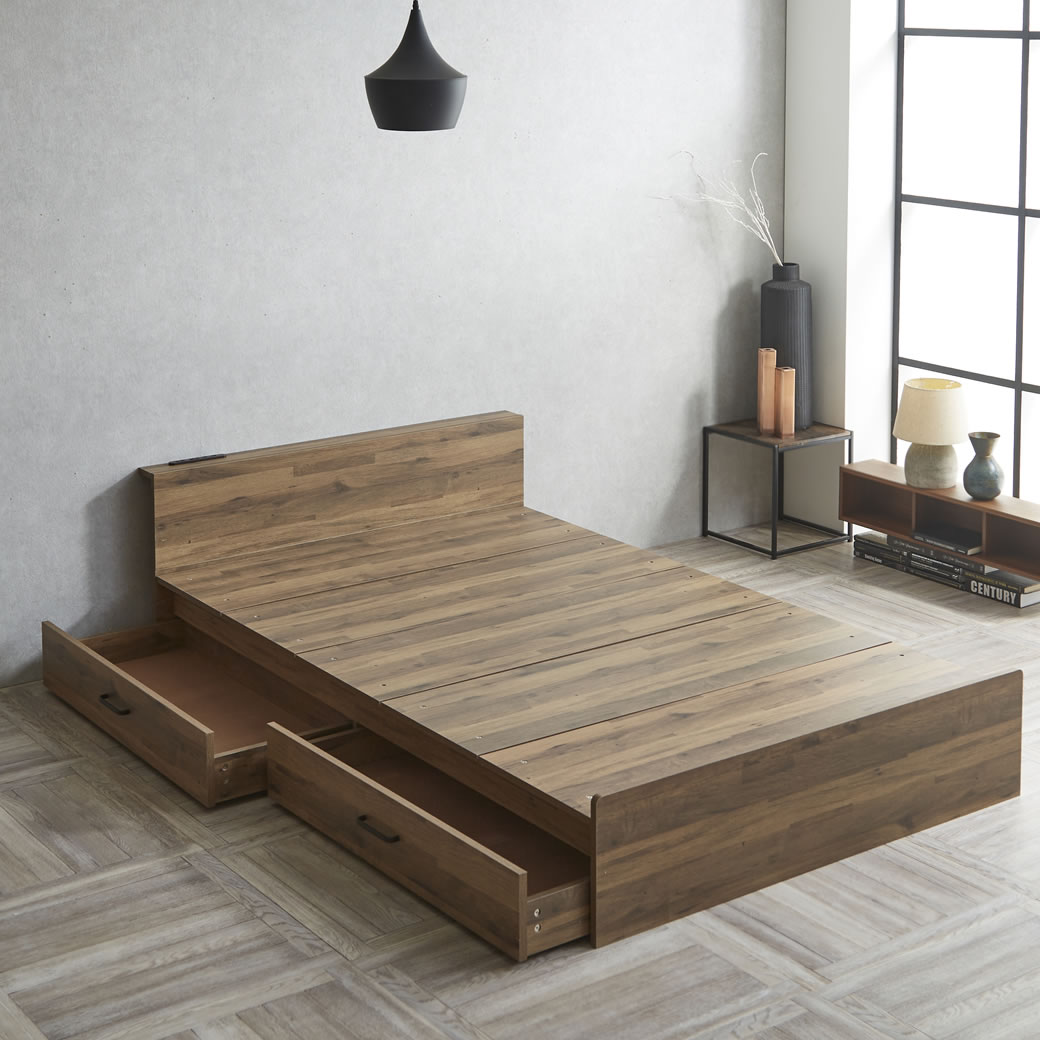 ネルコンシェルジュ 収納付きベッド ステージベッド セミダブル