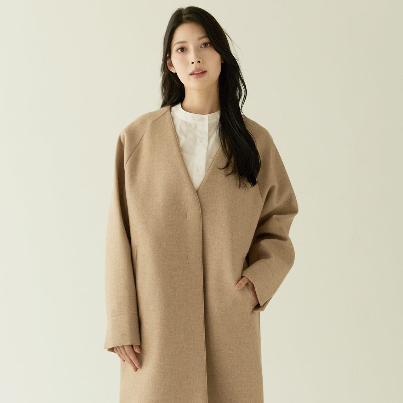 HALEINE（アレンヌ） ［期間限定価格］ノーカラーコート レディース