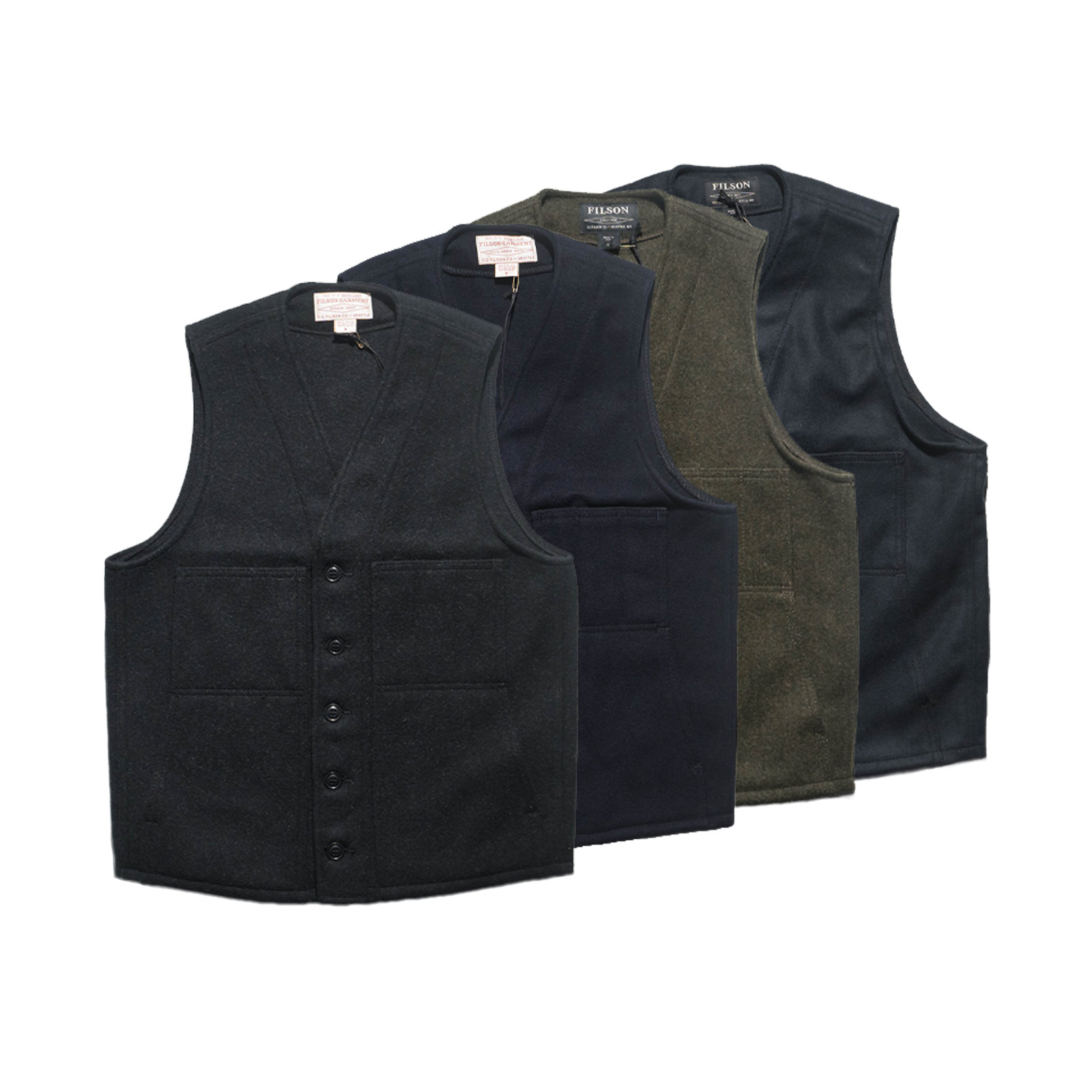 FILSON（フィルソン） マッキーノ ウール ベスト ソリッドカラー