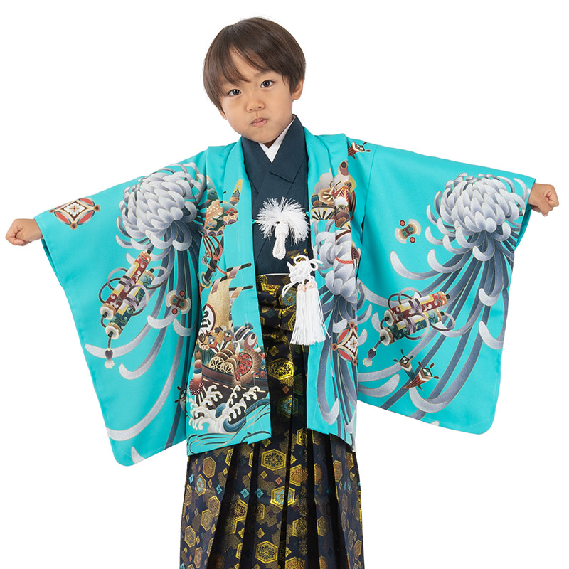 七五三 男の子 着物 フルセット 3歳 5歳 数5歳 満5歳 7歳 羽織 袴 14点
