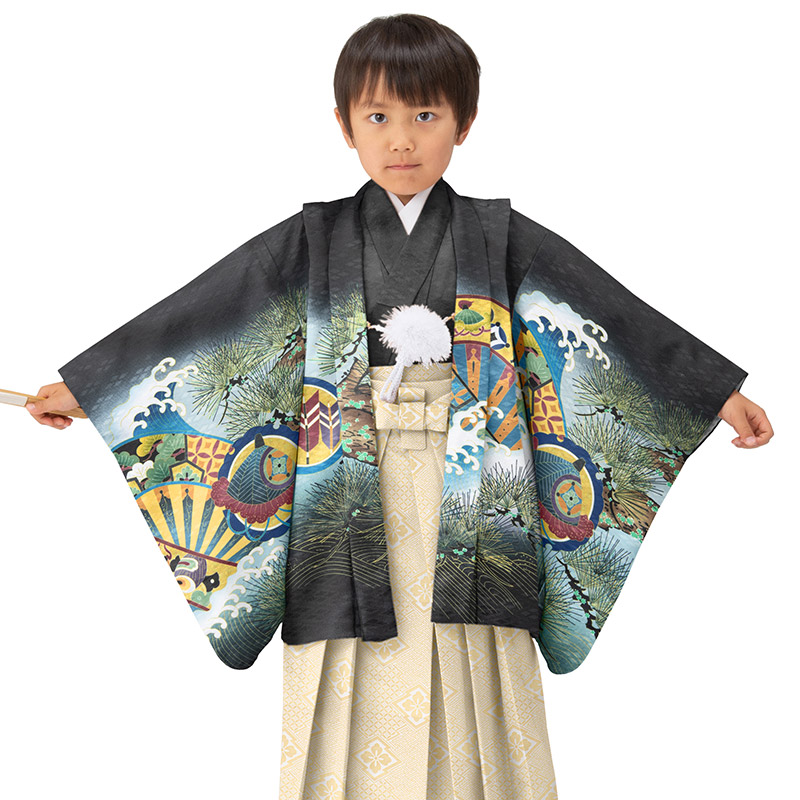 七五三 男の子 着物 フルセット 3歳 5歳 数5歳 満5歳 7歳 羽織 袴 14点