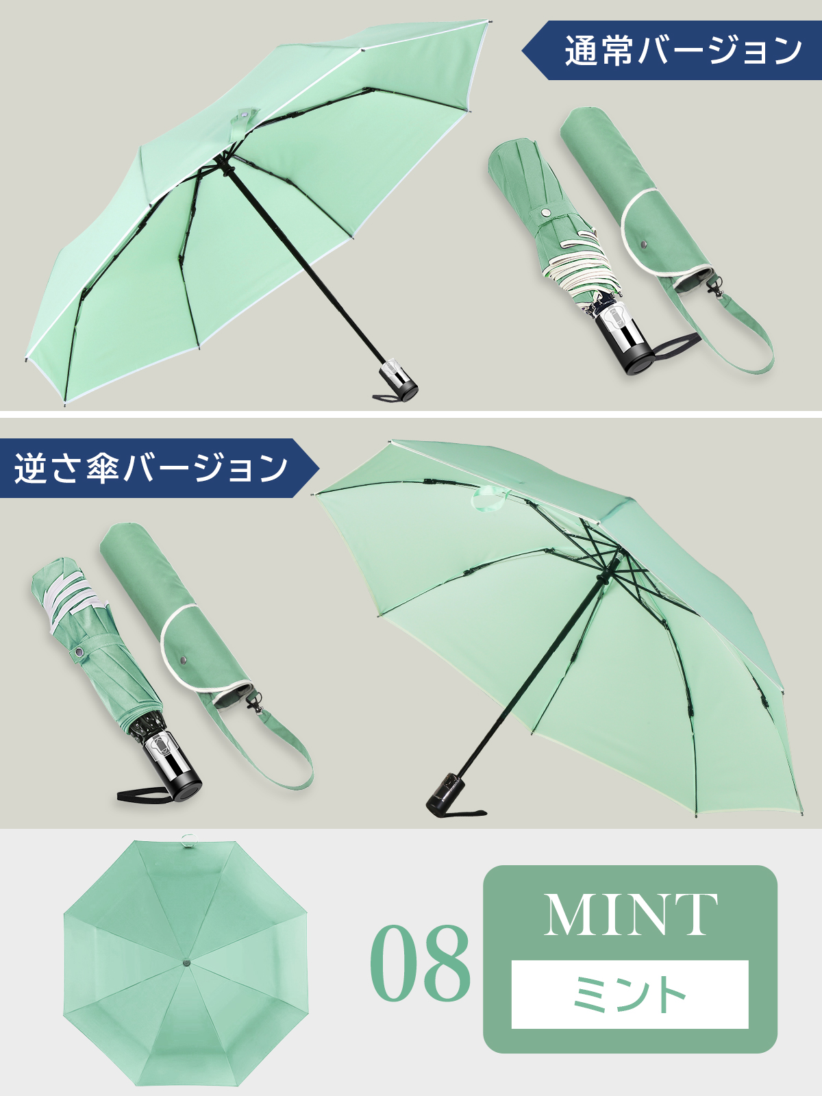 KIZAWA 雨傘 折りたたみ傘 自動開閉 ワンタッチ 大きい メンズ