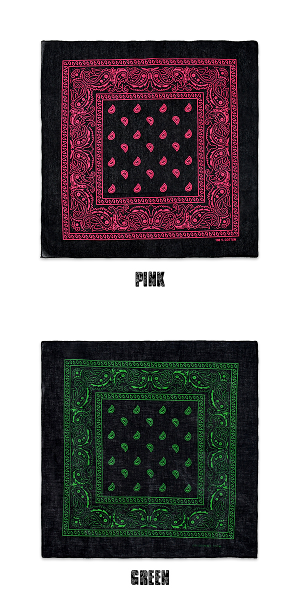 ブラック バンダナ 5枚セット 54×54cm コットン100% ペイズリー柄