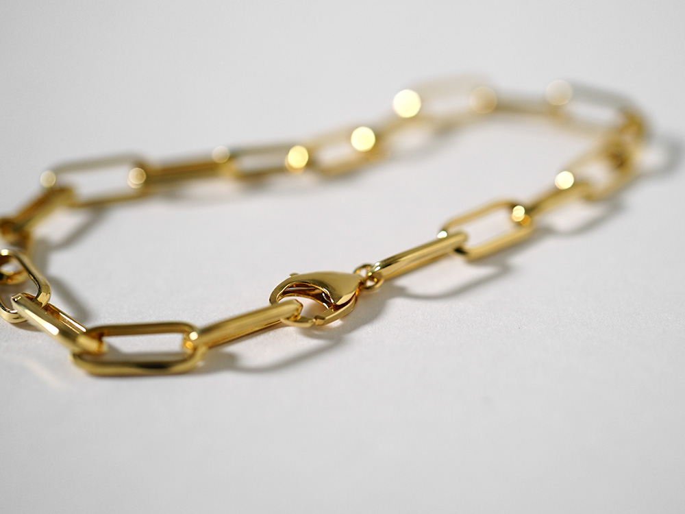 K18 クリップチェーン ブレスレット 5.4mm チェーンブレスレット