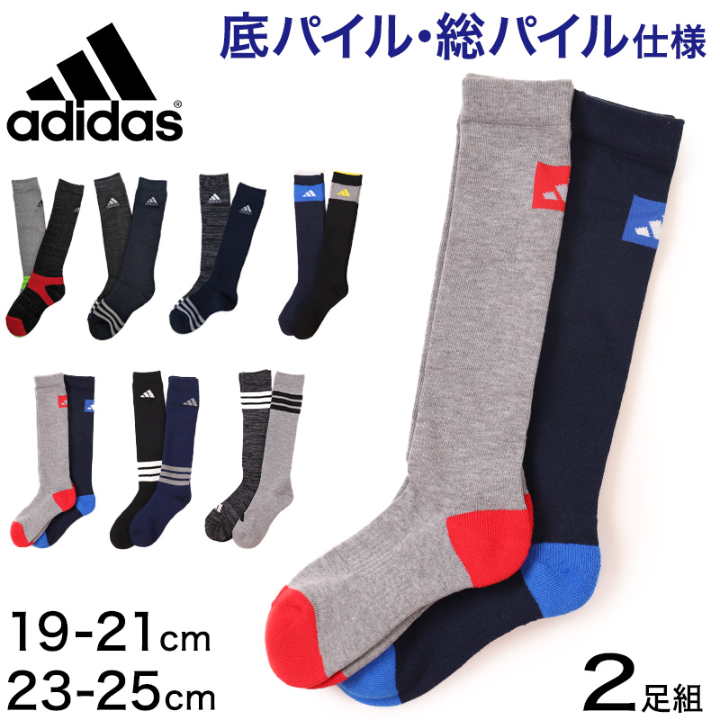 adidas（アディダス） キッズ 靴下 ハイソックス 子供 冬 2足組 19