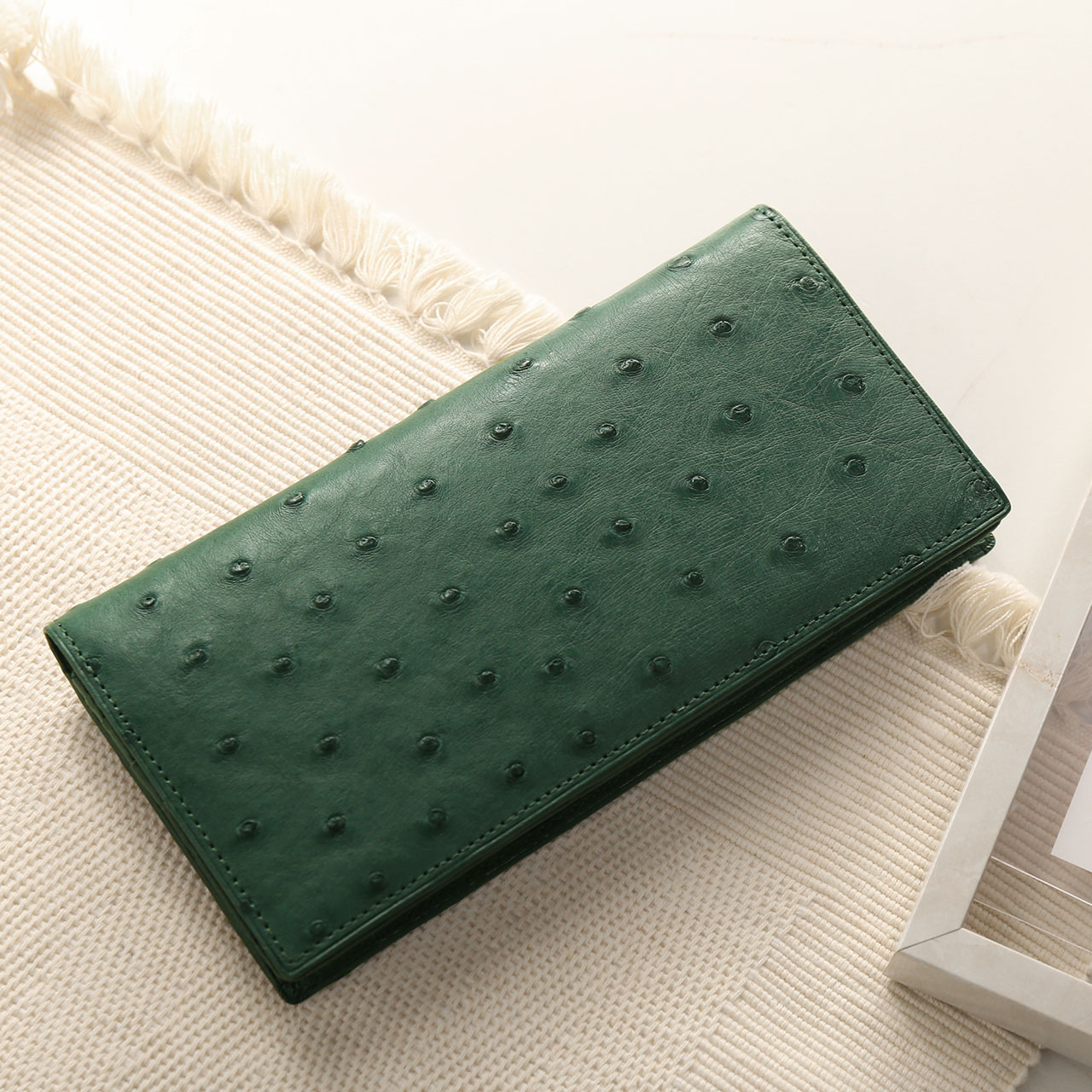 オーストリッチ メンズ 長財布 日本製 フルポイント 薄型 軽量 無双