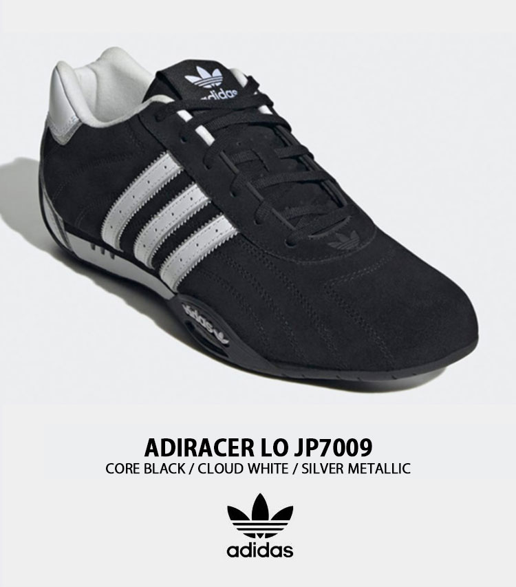 adidas（アディダス） スニーカー ADIRACER LO JP7009 BLACK WHITE