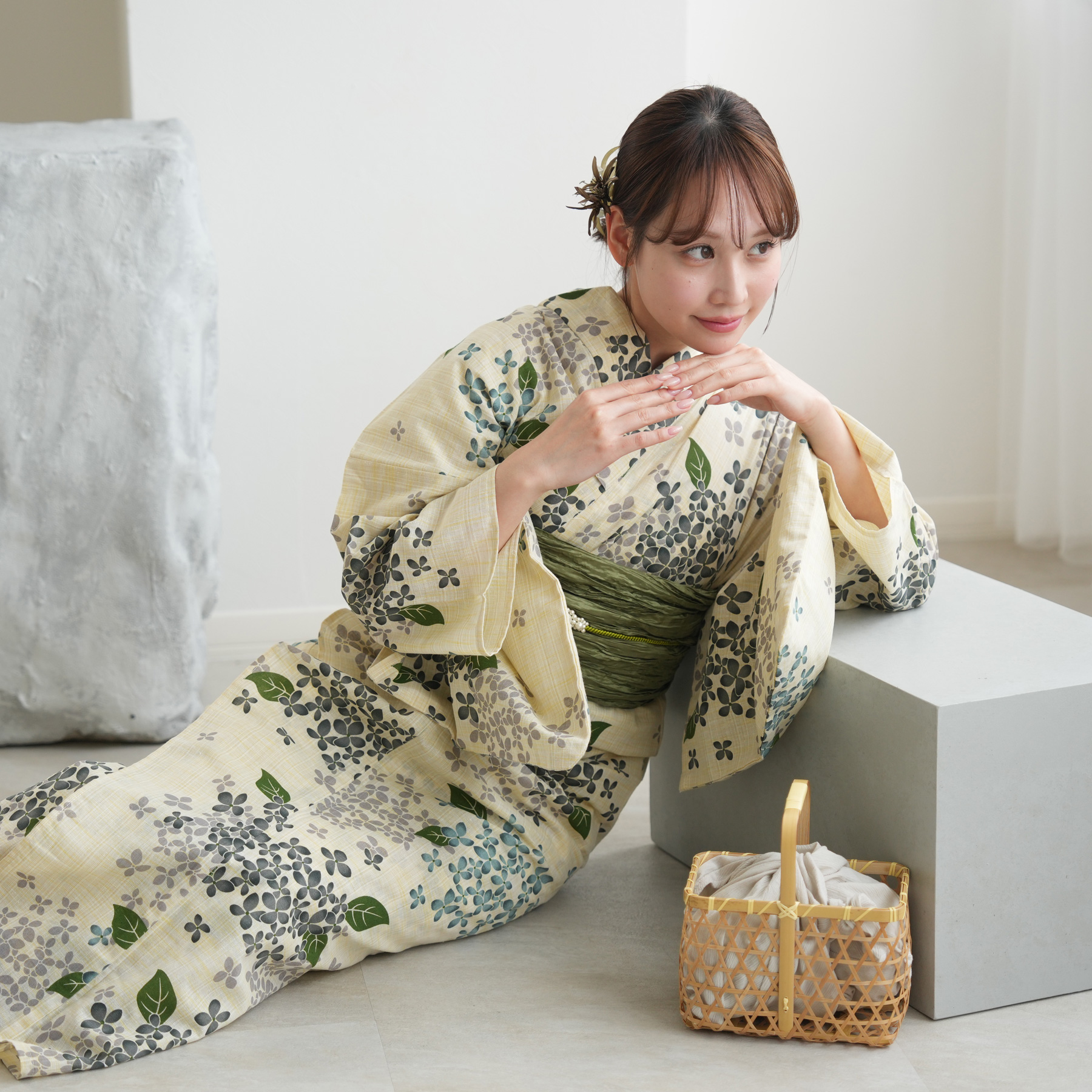 utatane 浴衣 セット レディース フリーサイズ 3点セット 浴衣/帯/下駄