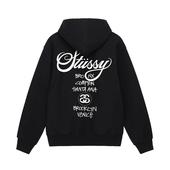 STUSSY（ステューシー） WORLD TOUR ZIP HOOD 3973514[full zip hooded