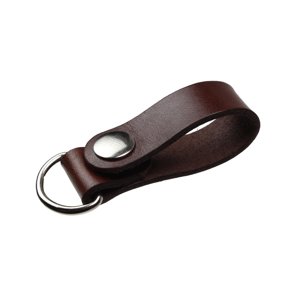 栃木レザー キーホルダー 本革 レザーベルトループ ナチュラル ダーク