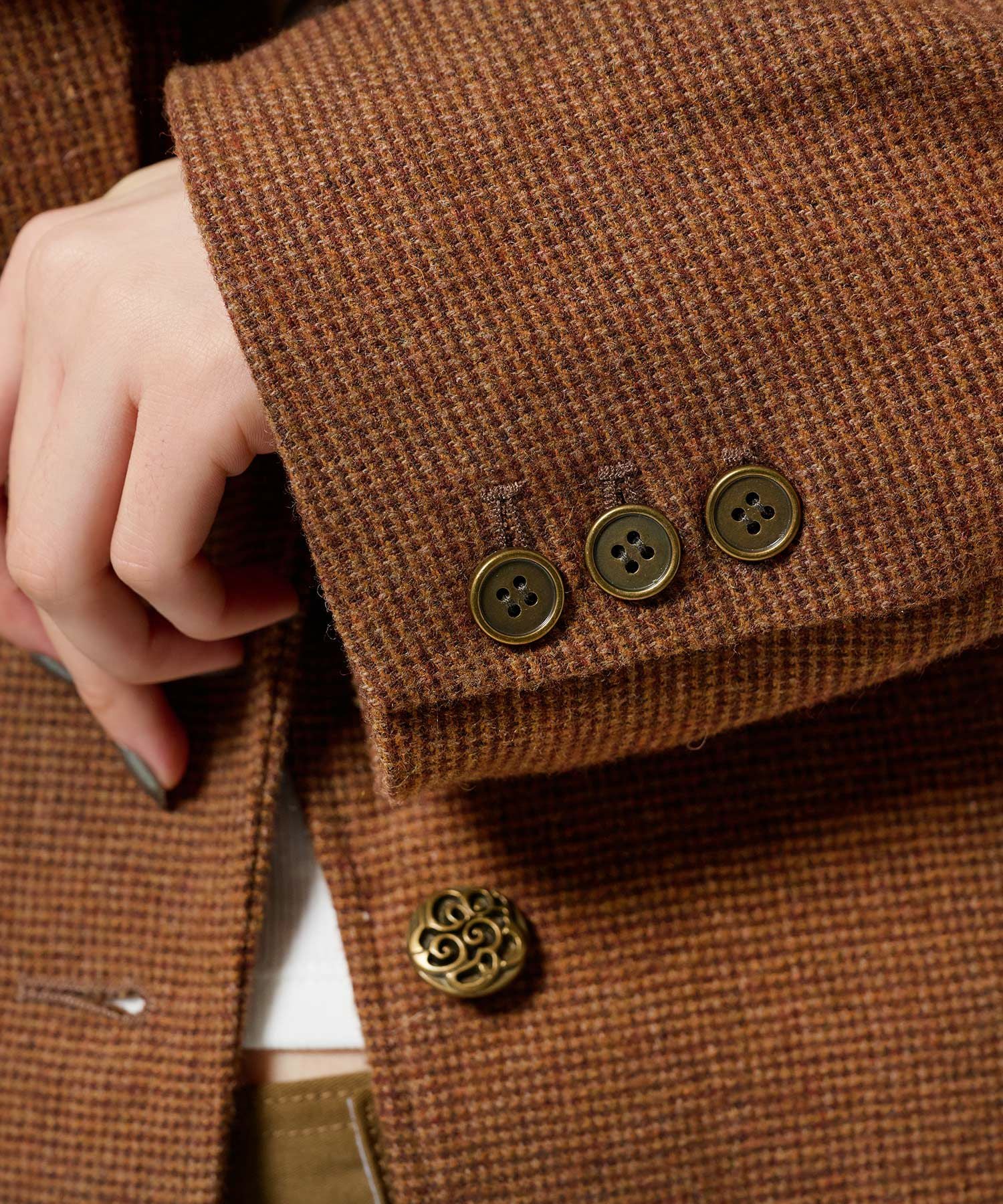 ウールミックス チェックジャケット TINA：JOJUN 全2色｜tnj231-0893