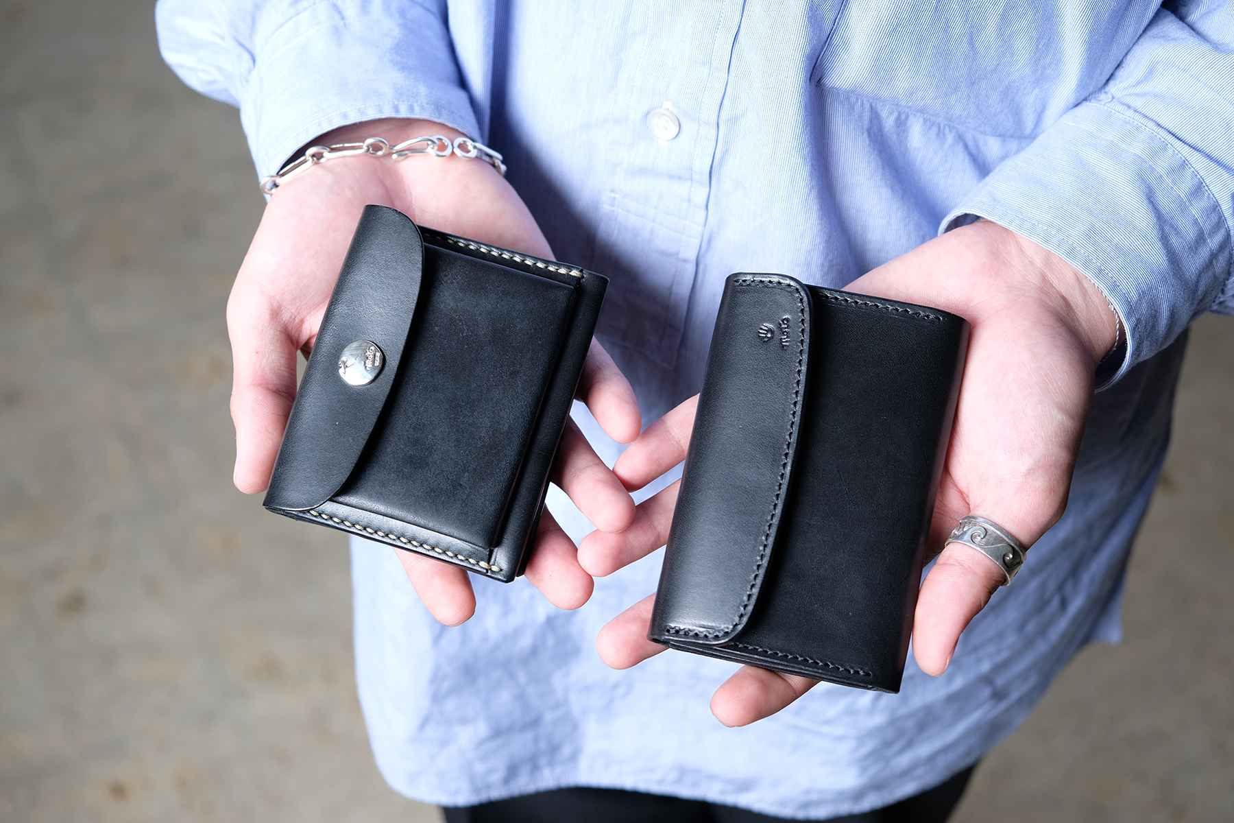 MOTO｜モト MINI WALLET & GOAT LEATHER - Silver and Gold