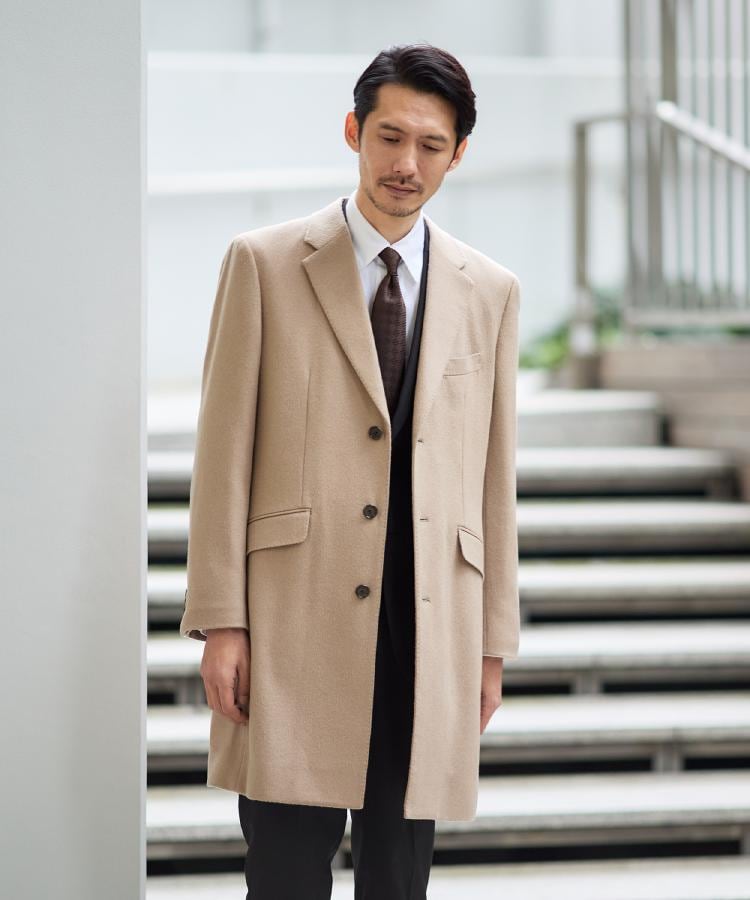 カシミヤブレンド ビーバー調チェスターコート（チェスターコート