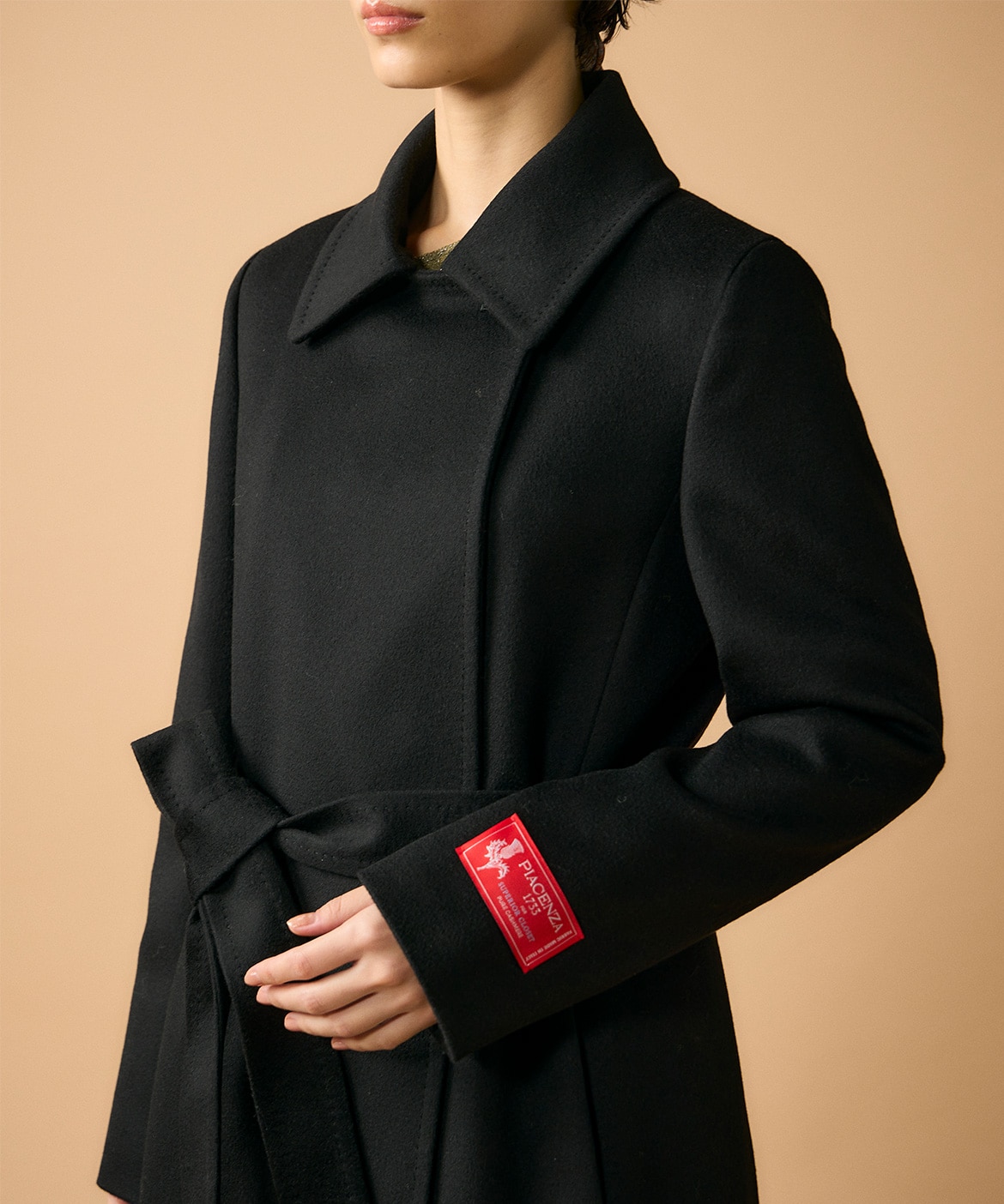 大きいサイズ》《CONTESSA》カシミヤラップコート《PIACENZA》｜INED L