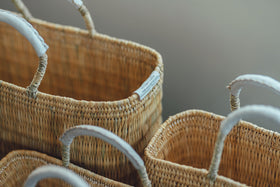 warang wayan ストローかごバッグ 浅型 ホワイト ｜くらすこと公式