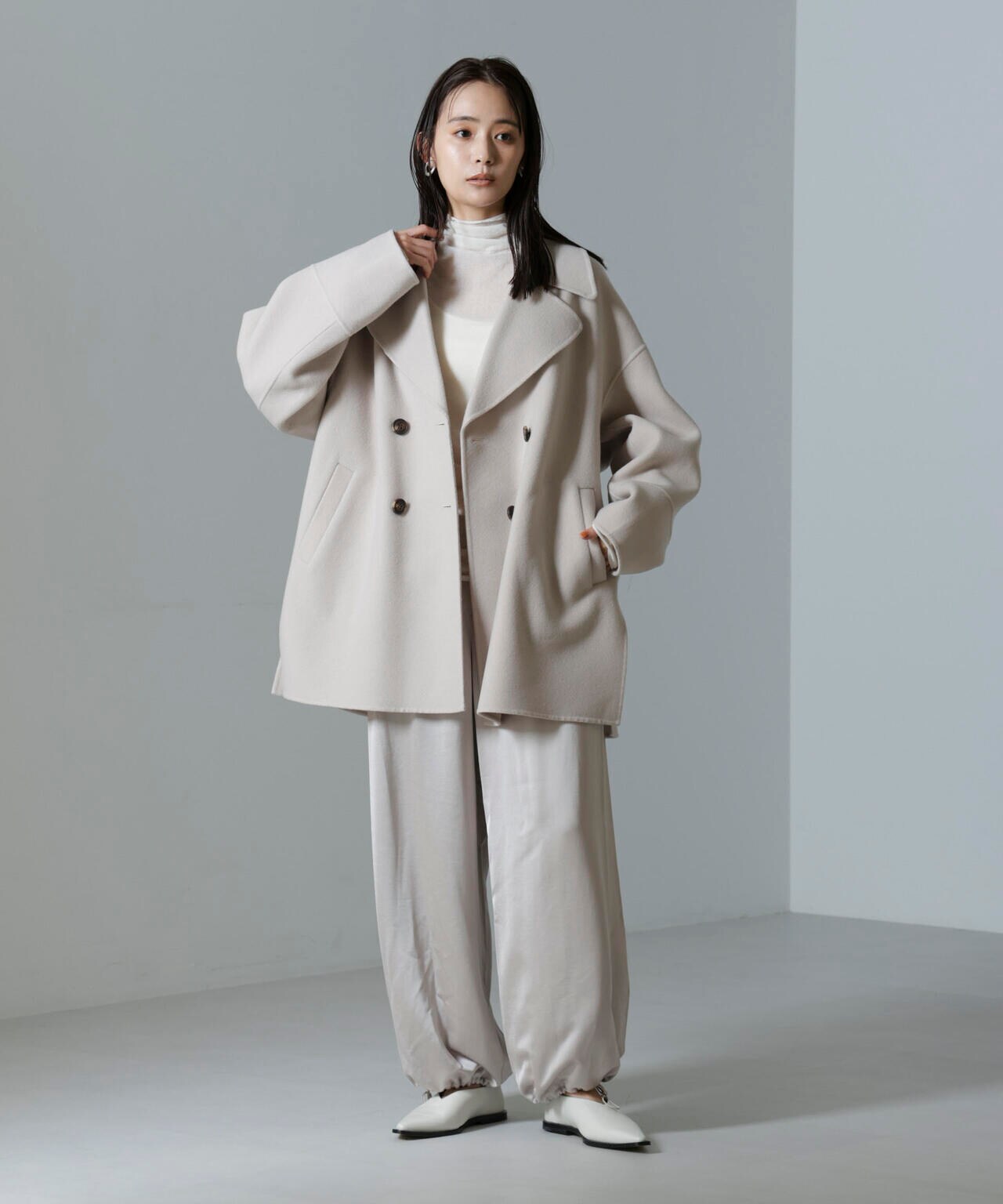 PURE LAMBS リバーミドルコート