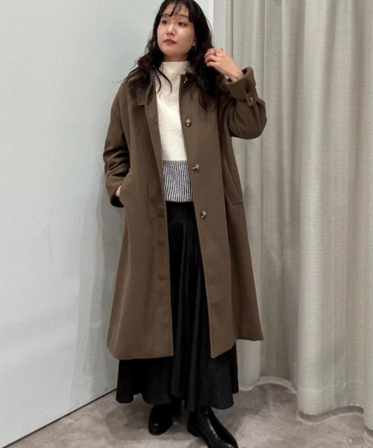 メルトン ジャージー ステンカラーコート