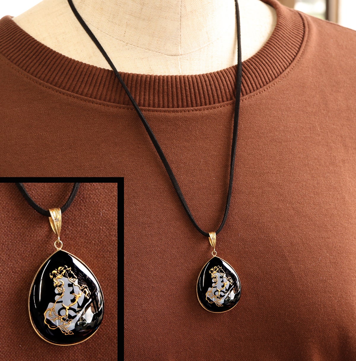 2026年 午年のお守り】飛躍を願う「左馬」水晶オニキス・アミュレット