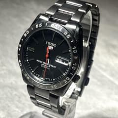 SEIKO5 セイコーファイブ 自動巻 裏スケ 黒い稲妻 SNKE03 腕時計