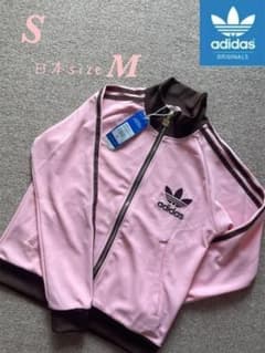 新品専用S 韓国限定 adidas トラックジャケット刺繍ロゴ ピンク