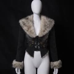 y2k グランジパンク 海外ガール 平成 ファージャケット 姫ギャル森