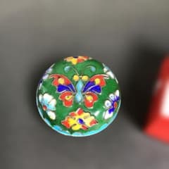 景泰藍合子 金属製七宝焼き香合 中国古美術 骨董品 - メルカリ