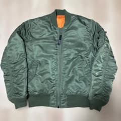 ALPHA MA-1 カーキ セージグリーン 中綿 - メルカリ