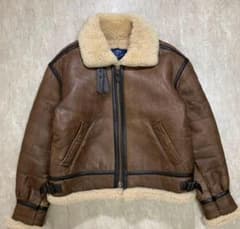 80s〜90s B-3 フライトジャケット ムートンジャケット 本革 短丈 冬