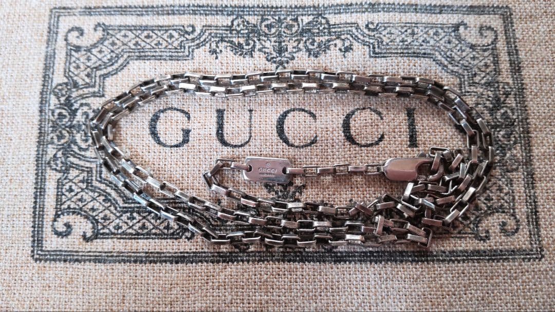 GUCCI グッチ ベネチアンチェーン ネックレス シルバー925 グッチ GUCCI ネックレス シルバー ヴェネチアン ベネチアン チェーン