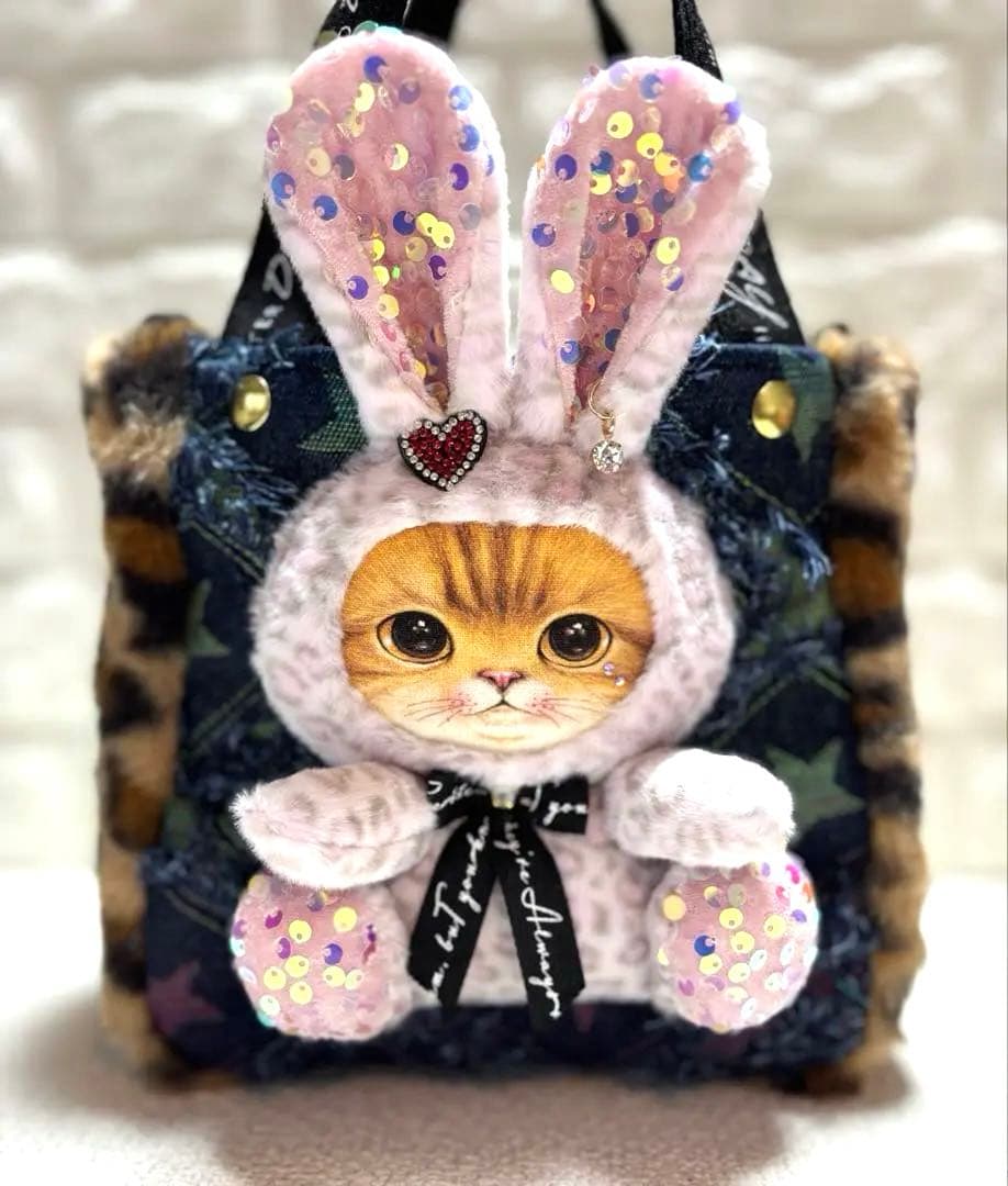 あ*き様 コヤンイサムチョン　ハンドメイド　ミニファートートバッグ　ヒョウ柄ファ ゆ*ら様 コヤンイサムチョン☆横長トートバッグ ヒョウ柄＆ボアキルト